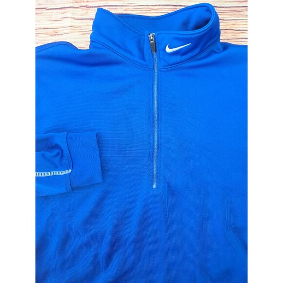 Nike Golf Therma-Fit Blue Quarter Zip Pullover Jacket Medium - Picture 4 of 7